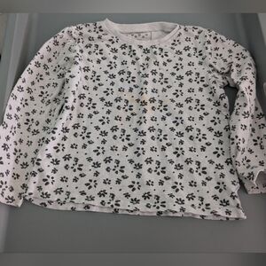 Kids Floral Long Sleeve Shirt - Gray